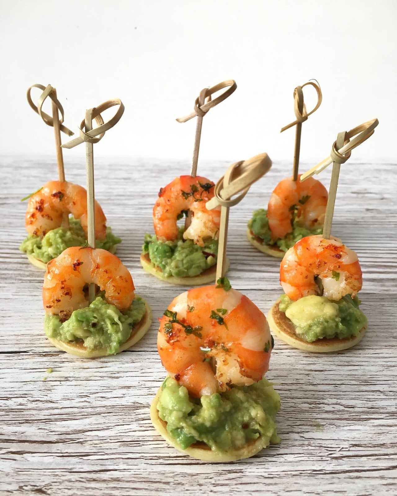 Homemade Avocado Shrimp Bites, freshly made and ready to serve