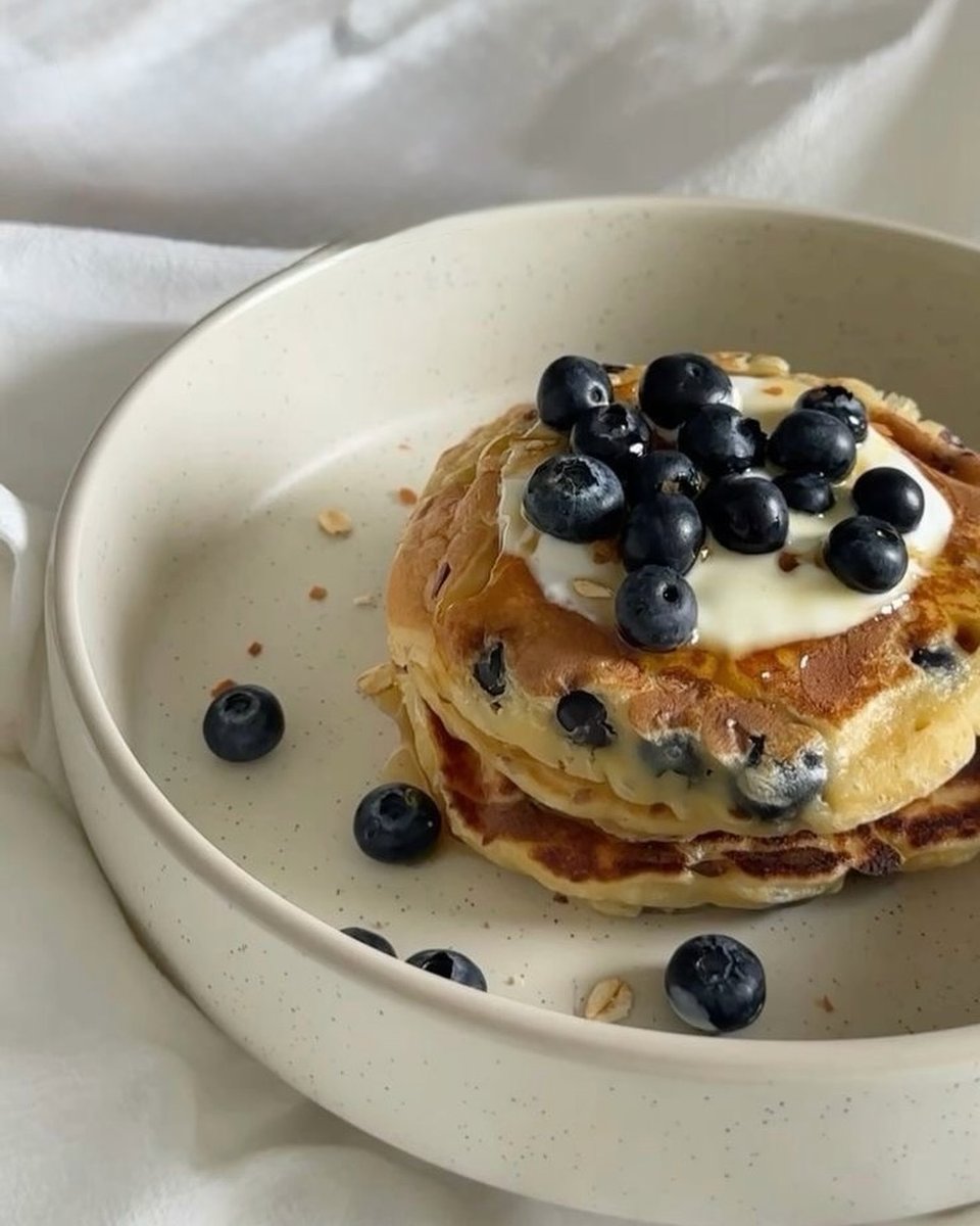 Homemade Low Histamine Blueberry Pancakes, freshly made and ready to serve