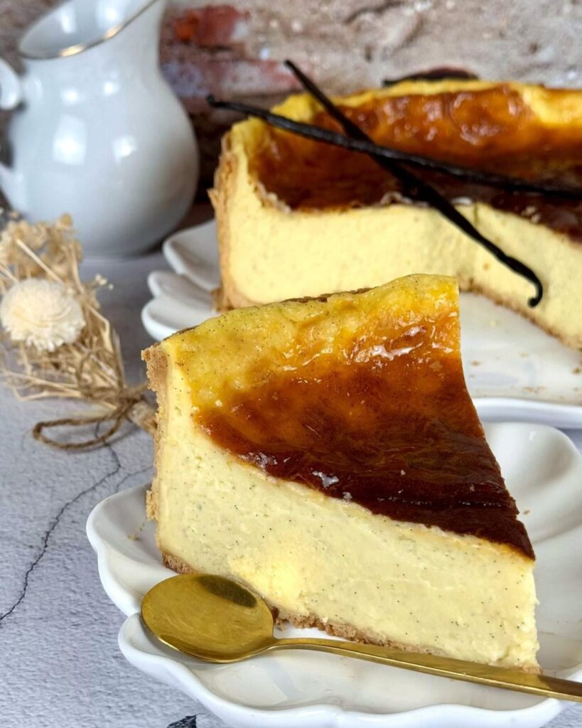 Homemade Traditional French Custard Tart, freshly made and ready to serve