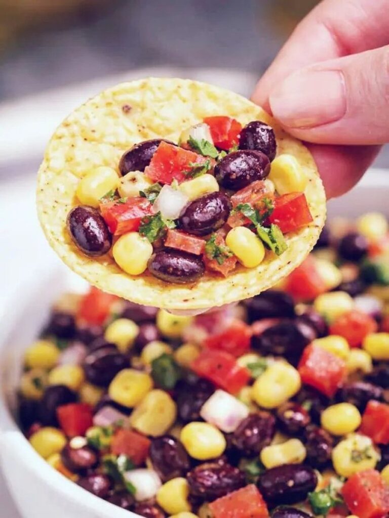 Homemade Easy Cowboy Caviar, freshly made and ready to serve