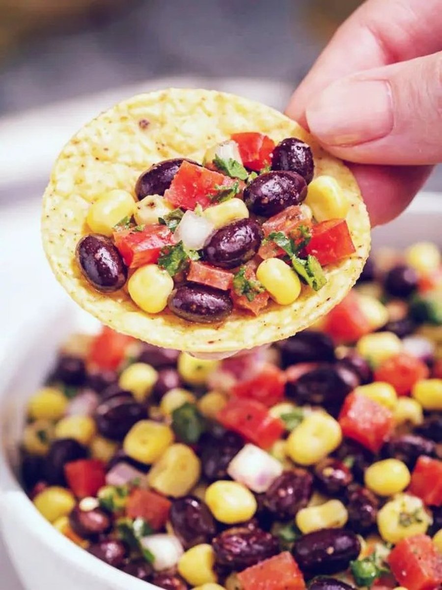 Homemade Easy Cowboy Caviar, freshly made and ready to serve